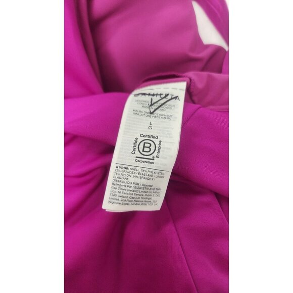 ATHLETA MALIBU One Piece Swimsuit Magenta Pink Large - Picture 7 of 8